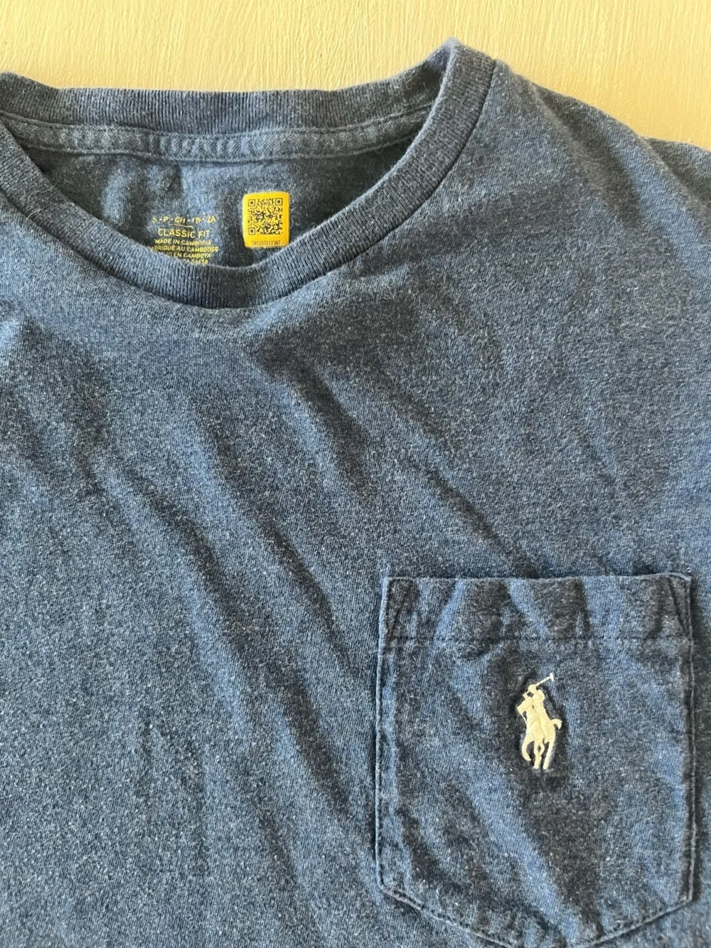 Polo Ralph Lauren Pocket Tee Blue Classic Fit Cotton T-Shirt Preppy Casual men S